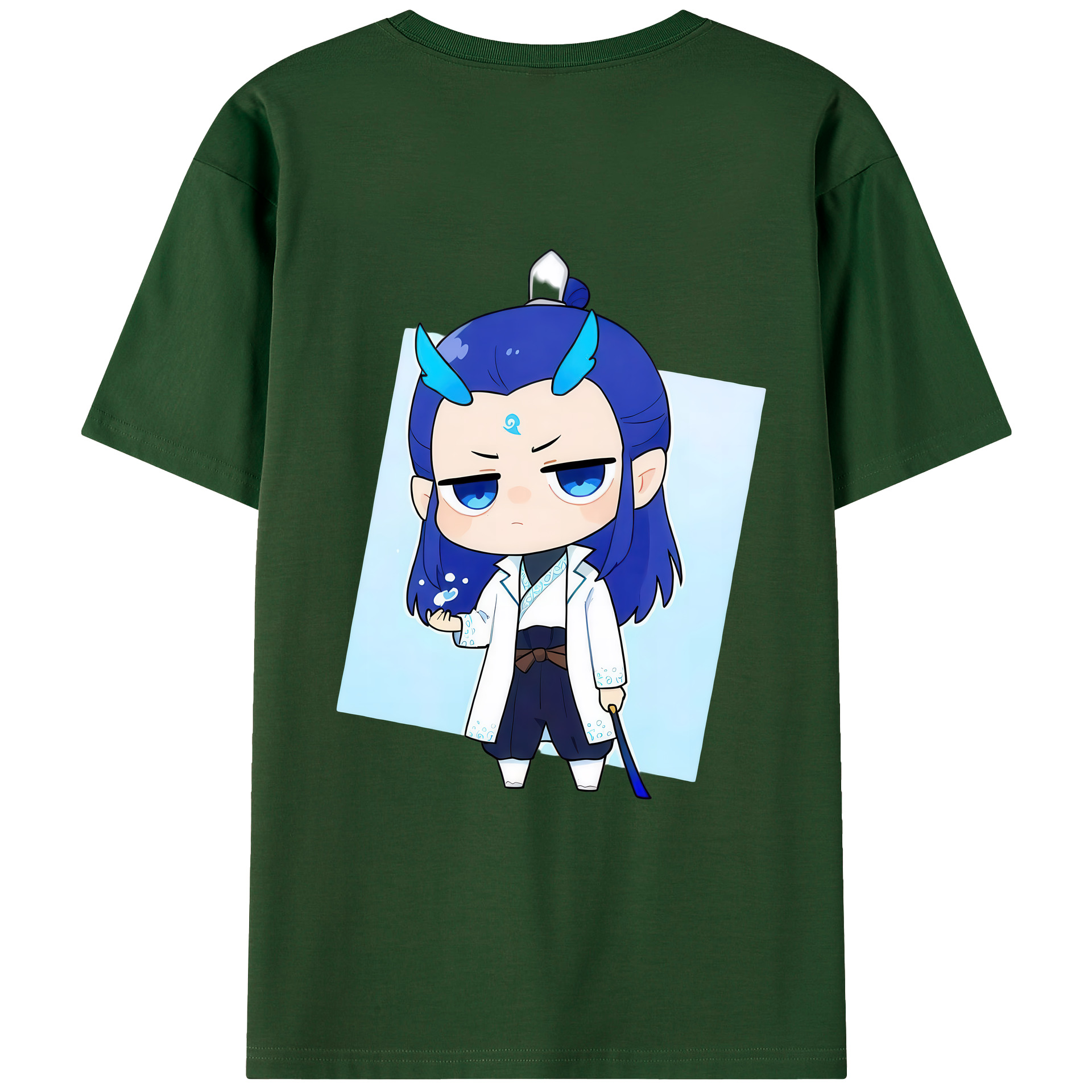 （画像用） Ne Zha 2 ナタ 魔童の大暴れ 綿100％半袖Tシャツ（背面プリント）